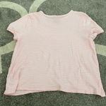 American Eagle Pink/White Striped T-Shirt Sz XL Photo 2