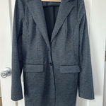 Bailey 44 Black & Anthracite Peter the Great Striped Tunic Blazer Size L Photo 0