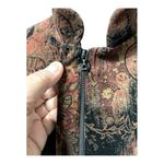 Dana Buchman Womens  Brown burgundy Green Floral Brocade Print Blazer Jacket 16 Photo 5