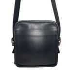 Coach Vintage Black Leather Crossbody Bag Slim Satchel USA Full Grain 9817 Photo 5