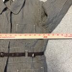 Max Mara  Womens Brown‎ Houndstooth Belted Blazer Sz 12 Career Academia Luxury Photo 5