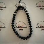 Handmade Cell Phone Charm Strap Black Glass Beads New Photo 1
