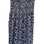 Patrons of Peace Boho Print Halter Jumpsuit – Blue & White, Size S Photo 0