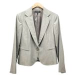 Lafayette 148  Single Button Suit Blazer Gray With Blue Pinstripe Women’s Size 10 Photo 1