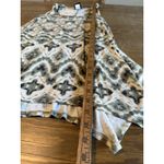 Bobeau  Boho Sleeveless Flowy Asymmetrical Tank Top Large Gray White Brown Print‎ Photo 4