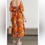 Faithfull the Brand Faithful The‎ Brand Isola Midi Dress in Orange Sz S Photo 3