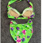 Victoria's Secret Vintage 90's  Floral High-Waist High-Leg Bikini Set Size 34B/XS Photo 2