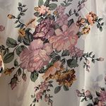 Wallflowers Women’s Open Front Kimono Robe L Large White With Floral Pattern Photo 5