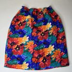 Vintage Partners Mervyns Skirt Womens 8 Silk Bright Floral Print Faux Wrap Boho Photo 8