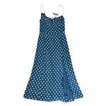 Reformation Women’s Juliette Lazuli Blue Polka Dot Slip Midi Dress Size 8 Photo 10