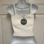 Rehab Lab White Pinned Sleeveless Knit Crop Top Photo 6