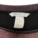 H&M Women’s Sz XL Shimmering Black Pink Crewneck Sweater Photo 6