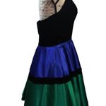 Renaissance Tricolor Halter Color Block Short Homecoming Dress Size 14 Photo 4