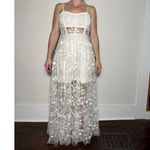 ALTAR’D STATE BRIDAL Evangeline White Floral Appliqué Corset Maxi Dress Sz L NWT Size L Photo 2