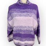 Wit & Wisdom Purple Ombre Striped Mock Neck Sweater Women's Casual Size XS Photo 0