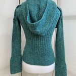 DKNY 1/4 Zipper Hoodie Sweater. Size Small. Green Photo 1