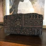 VINTAGE CIRCA 1970'S HANDMADE BROWN AND NEUTRALS FOLIATE BAMBOO HANDLE TOTE Photo 5