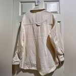 Ashley by 26 International  - off white /cream button up corduroy shirt shacket - Medium Photo 4