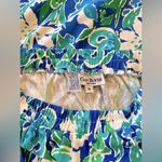 Vintage Gay Boyer Blue and Green Floral Pocketed Skirt, Size 14 Photo 3