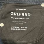 GRLFRND  Jeans Women 25 The Karolina High Rise Straight Crop Button Fly Navy Blue Photo 3