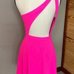 NBD x The Naven Twins Zip Me Up Hot Pink One Shoulder Mini Dress Small Photo 6