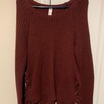 No Boundaries Maroon Knit Sweater Photo 0
