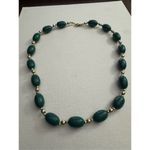 Vintage 90's‎ Womens Green Silver Tone Beaded Choker Necklace Y2K Preppy Money Photo 1