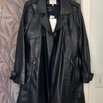 Bagatelle Black Trench Coat FAUX Photo 0