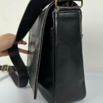 Coach Vintage 1994  Museum Bag Black Leather Shoulder Bag Flap Distressed USA Photo 6