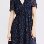Madewell  dot ruffle dress navy size 00 Photo 1