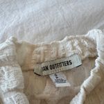 Urban Outfitters  UO Paula Bubble Knit Top White Size S Mock Neck Textured Tee Photo 2