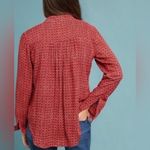 Holding Horses  x Anthropologie Red Sammie Printed Button Down Shirt Blouse‎ Sz 2 Photo 5