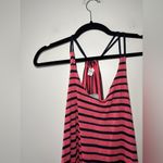 Splendid NEW Pink Navy Striped Sleeveless Fit Flare Tunic Dress Coverup Sz Med Photo 3