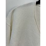 Madewell white sweater size S cotton waffle knit v neck quarter sleeves Photo 1