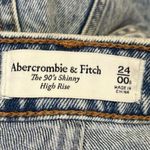 Abercrombie & Fitch  Acid Wash 90's Skinny High Rise Distressed Denim Jeans Sz 24 Photo 4