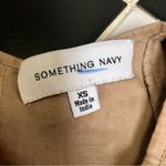 Something Navy Jolie Long Sleeve Ruffle Mini Dress Tiered Embroidered Tan Purple Photo 13