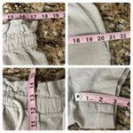 Laundry by Shelli Segal Laundry Safari Beige Beach Linen Drawstring Shorts Paper bag Waist High Rise XL Photo 4