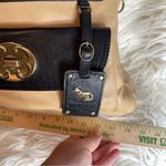 Emma Fox  Large tan black red leather Satchel  fold over Handbag no‎ strap Photo 3