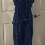 Anthropologie Anthro Forever That Girl Camila One-Shoulder Denim Midi Dress Photo 11