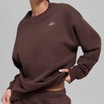 Alo Yoga Accolade Crew Neck Pullover Brownstone Size XL Sweatshirt Unisex Photo 0