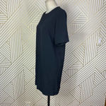 Everlane  The Japanese GoWeave Zip Short Sleeve Tee Dress‎ in Black Size US 0 Photo 4