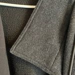 Eileen Fisher ‎ Asymmetric Zipper Jacket Wool Blend Grey Womens Small Preppy Photo 5