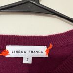 Lingua Franca “Dream On Dreamers” Cashmere Crewneck Burgundy Size S Red Photo 3