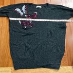 Abercrombie & Fitch  Women’s Dark Gray Butterfly Embroidery Wool Sweater Size M/L Photo 9