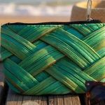 Coin Pouch Hand made Goanna Paper Art Coin Purse Pocket size Green Photo 1