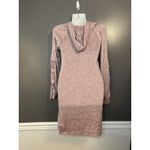 Love New York Hoodie Dress Womens Small Pink Brooklyn Athletics NYC Lace Up Photo 5