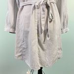 Lucky Brand  Women's Grey Striped Shirt Dress Size M NWT Photo 3