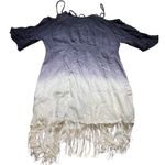 NWT LAmade Ombre Fringe Dress Medium Gray Photo 1