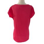 New York & Company Pink Split Crew Neck Short Sleeve Women's Top Size M | 13 Photo 1