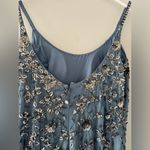 Mac Duggal  Blue Floral Embellished Scoop Neck Evening Gown 10 Photo 12